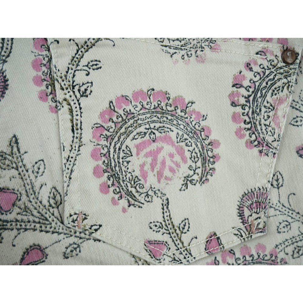 NEW Pilcro and the Letterpress Mid Rise Floral Cropped Straight‎ Leg Jeans 28 - Picture 5 of 5